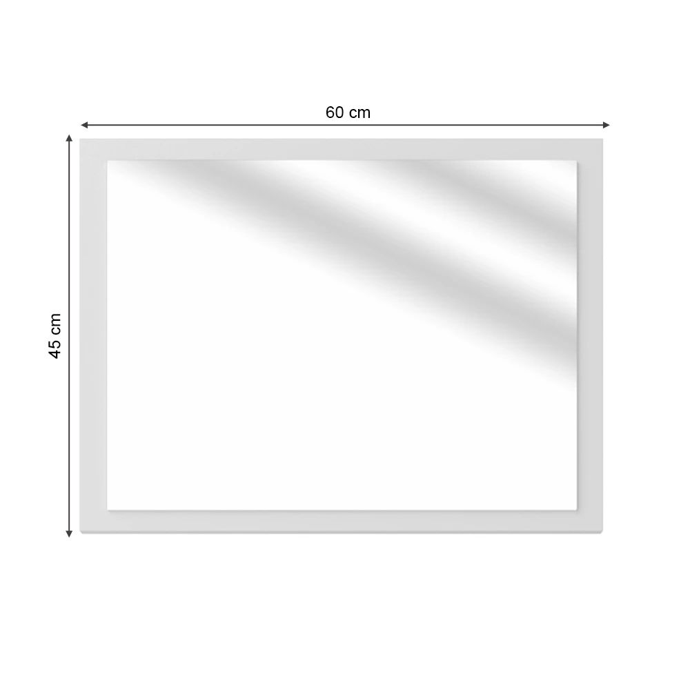 1781513743_7a1jr4GVaC_35 Naujas Vonios Veidrodis „Kiko" – Balta Blizgi | 45 x 60 cm