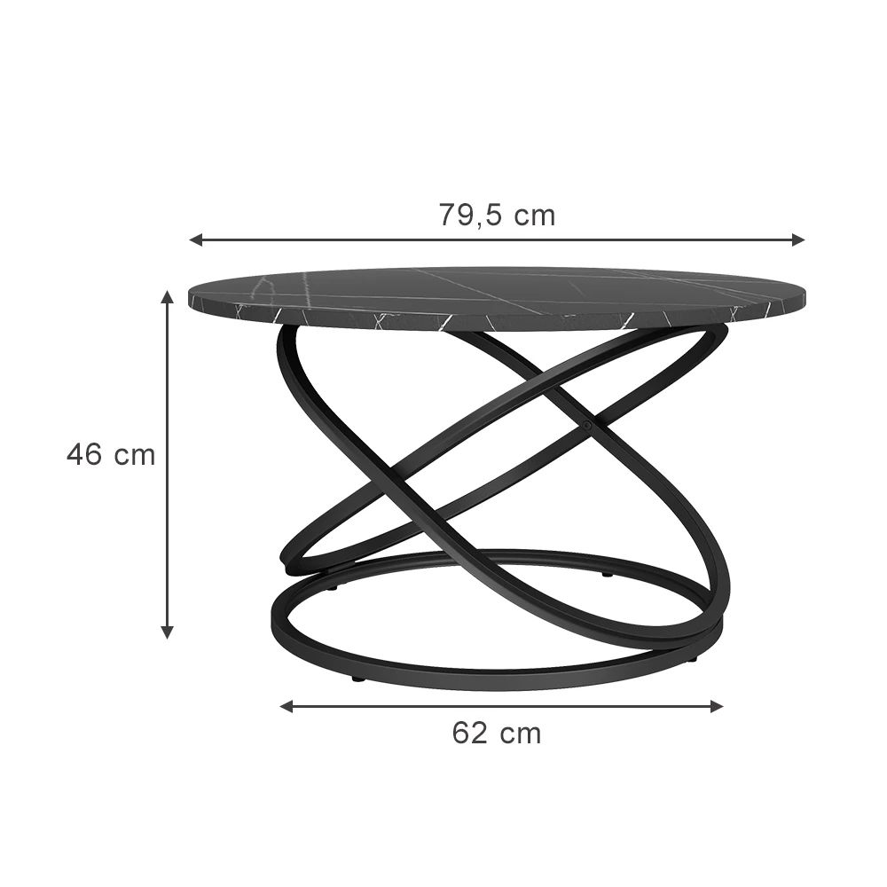 1782218332_nCQvtXZwUw_25.7 Naujas Kavos Staliukas „Calgary" – Juodas | Ø79,5 x 46 cm | su Didele Darbo Plokšte