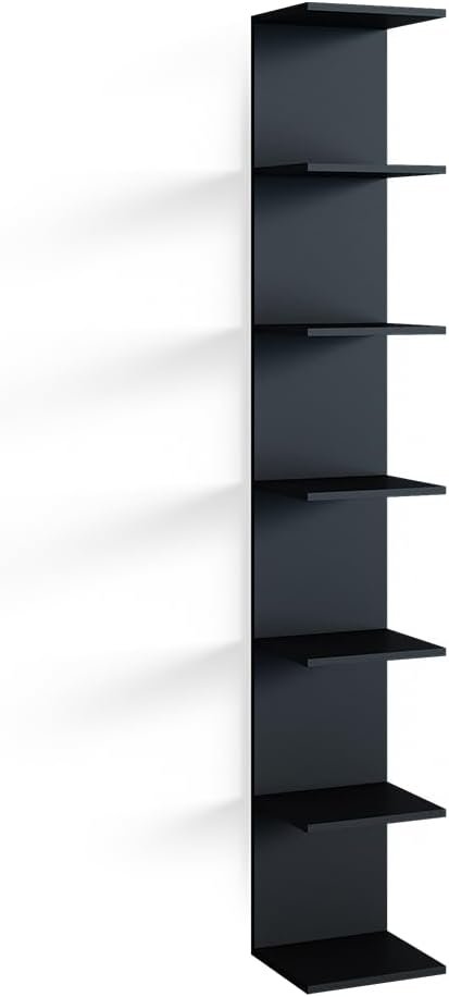 1782220262_t5lMEfO1fQ_27.4 Nauja Sieninė Lentyna „Paolo" – Juoda | 30 x 190 cm | Vienetinė | 7 Lygiai