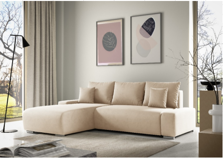 1783254322_6zmvtYswbZ_49.6 Nauja Kampinė Sofa su Miego Funkcija „Nikozja" – Kreminė/Smėlio | 260 x 180 cm