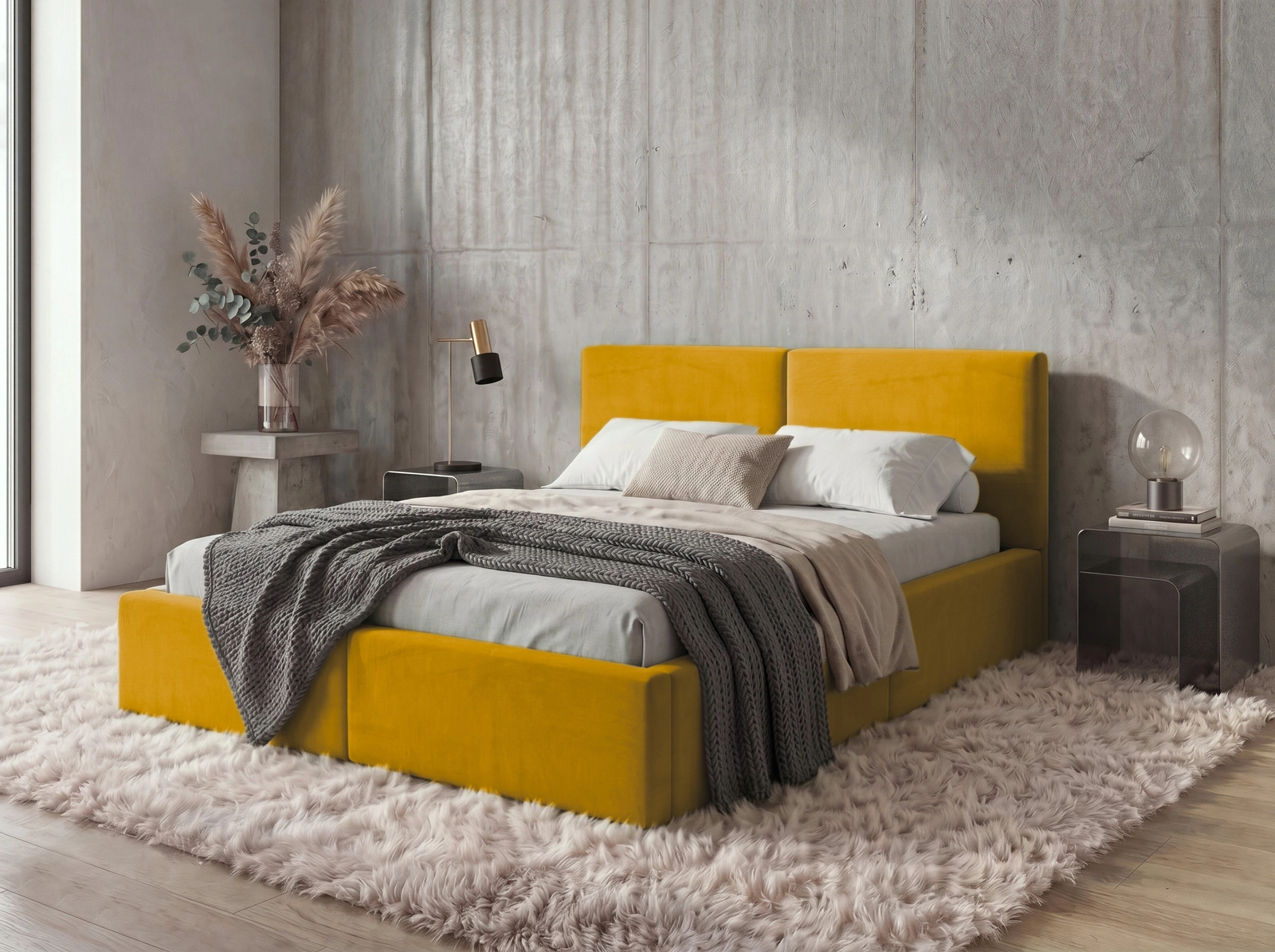 Nauja Miegamojo Lova „Hilton" – Garstyčių | 160 x 200 cm | su Čiužiniu ir Patalynės Dėže