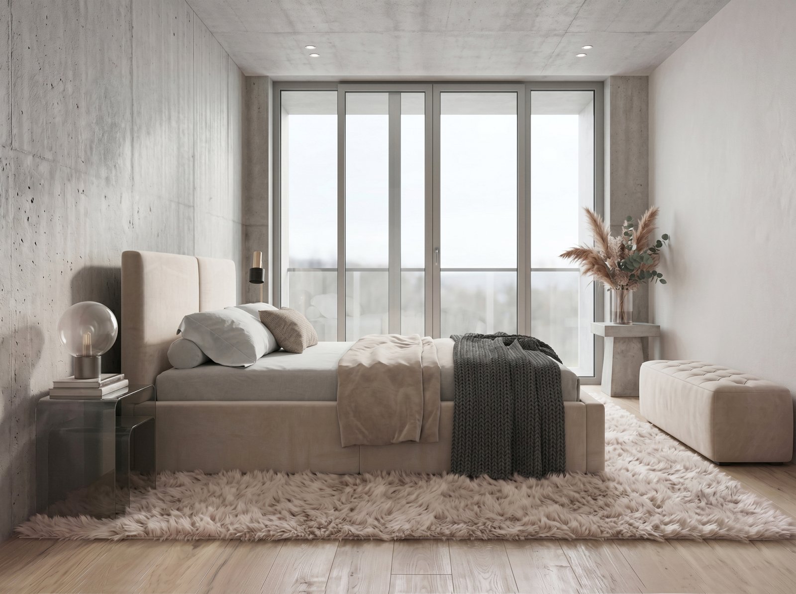 Nauja Miegamojo Lova „Hilton" – Kašmyras | 160 x 200 cm | su Čiužiniu ir Patalynės Dėže