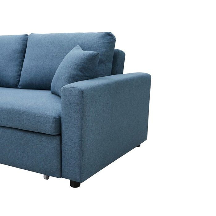 Išskleidžiama sofa INIZOR – 120 × 180 cm, mėlyna spalva