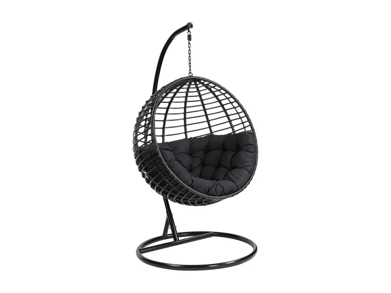 Pakabinamas fotelis BONTOC – juoda spalva – produkto nuotrauka 2
