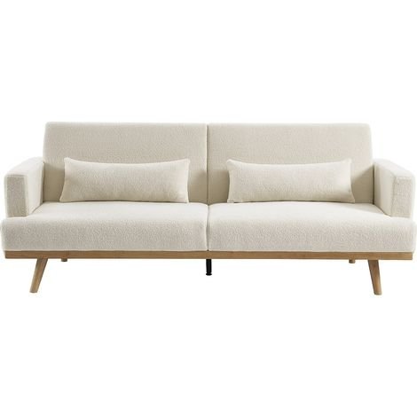 Išskleidžiama sofa ESME – balta spalva – produkto nuotrauka 2