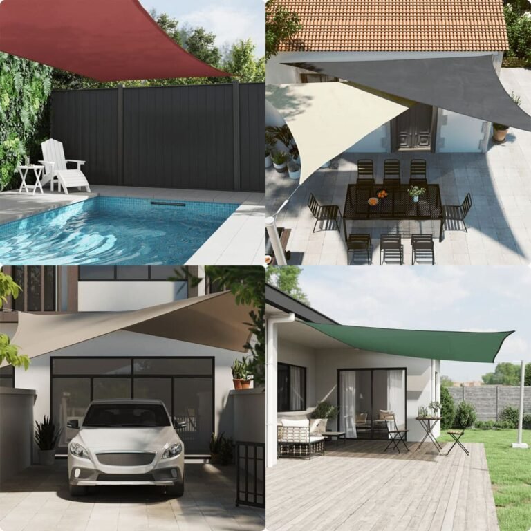 Pavėsio burė – 5×8 m, smėlio spalva – produkto nuotrauka 3