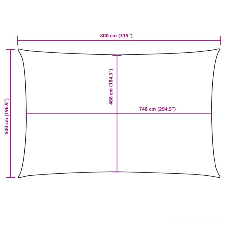 Pavėsio burė – 5×8 m, smėlio spalva – produkto nuotrauka 10