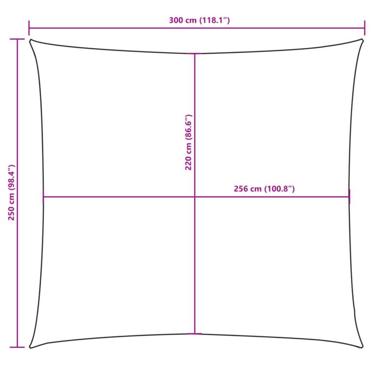 Pavėsio burė – 2,5×3 m, kreminė spalva – produkto nuotrauka 10