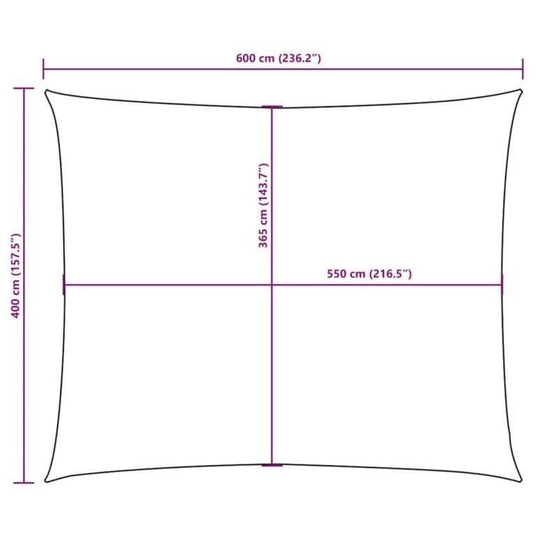 Pavėsio burė – 4×6 m, ruda spalva – produkto nuotrauka 10