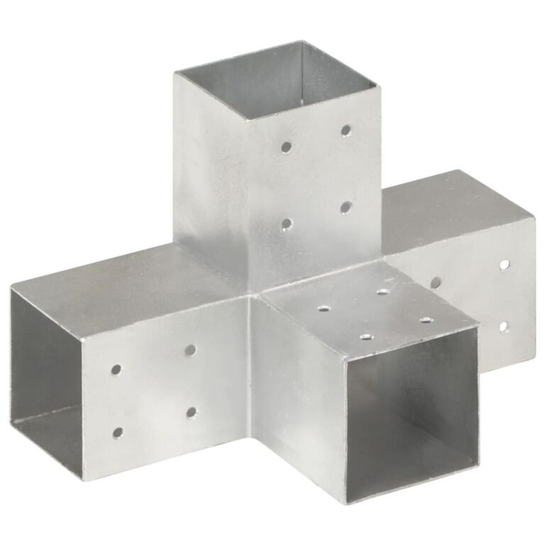 vidaXL Stulpo sujungimas, 81x81mm, galvanizuotas metalas, X formos