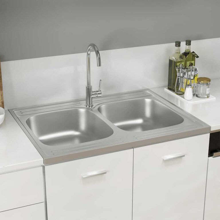 Virtuvės plautuvė – 800×600×155 mm, sidabro spalva – produkto nuotrauka 2