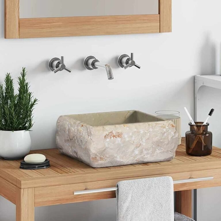Praustuvas – 30×30×13 cm, kreminė spalva – produkto nuotrauka 3