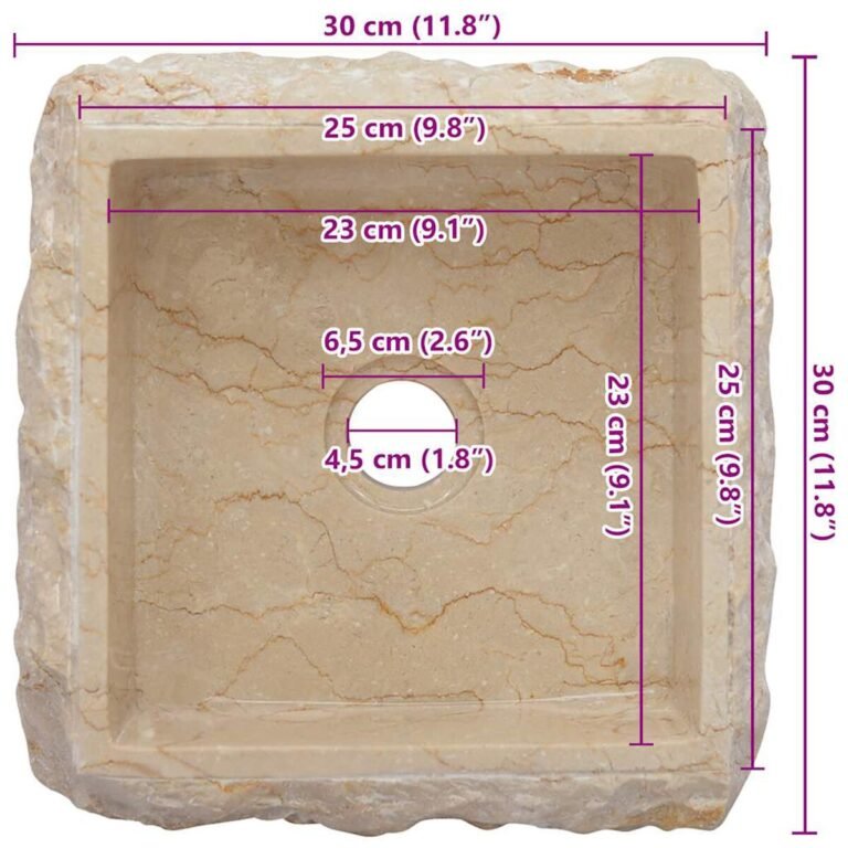 Praustuvas – 30×30×13 cm, kreminė spalva – produkto nuotrauka 10