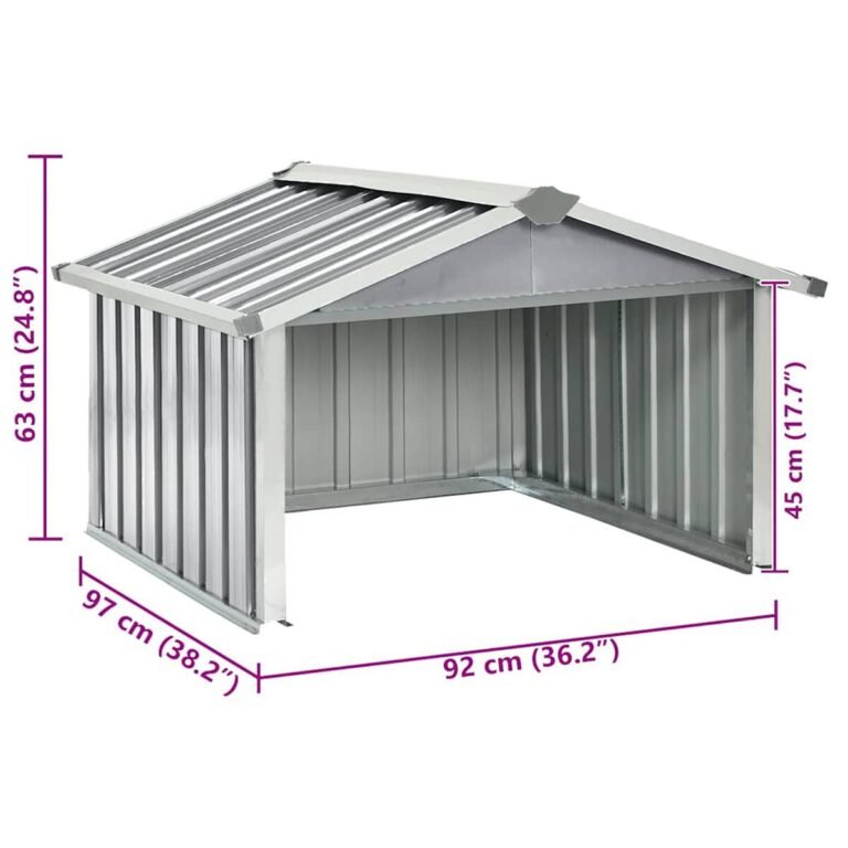Sodo namelis – 92×97×63 cm, pilka spalva – nuotrauka 9 Sodo namelis – 92×97×63 cm, pilka spalva – produkto nuotrauka 9