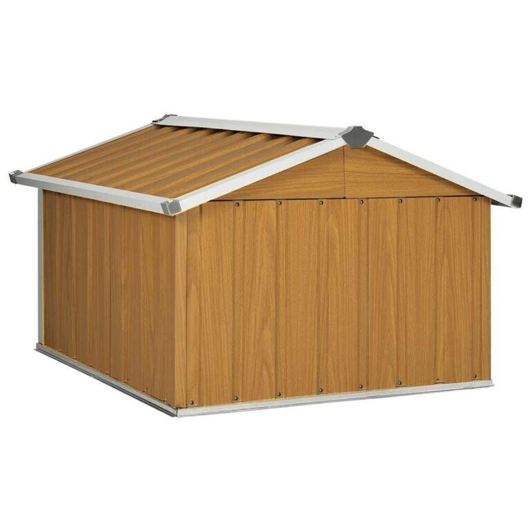 Sodo namelis – 92×97×63 cm, ruda spalva – produkto nuotrauka 6
