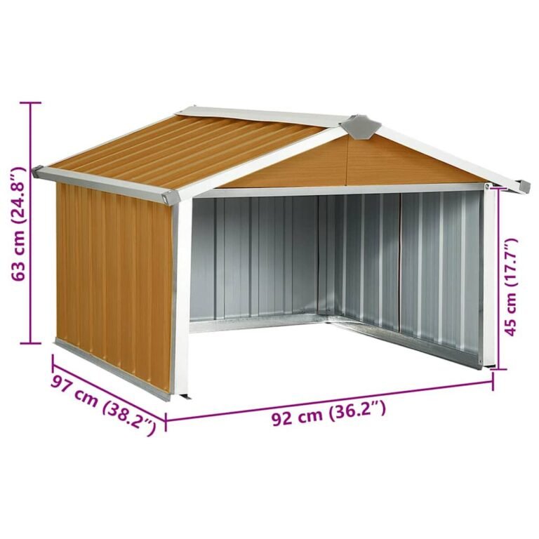 Sodo namelis – 92×97×63 cm, ruda spalva – produkto nuotrauka 9