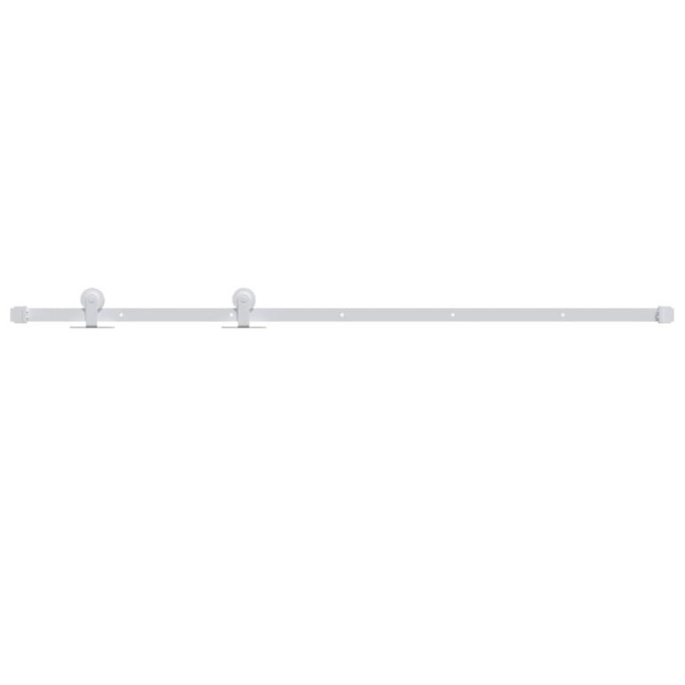 vidaXL Stumdomų durų įrangos rinkinys, baltos spalvos, 183cm, plienas
