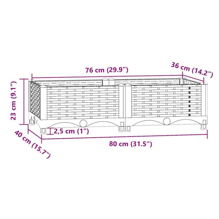 Pakelta lysvė – 80×40×23 cm – nuotrauka 8 Pakelta lysvė – 80×40×23 cm – produkto nuotrauka 8