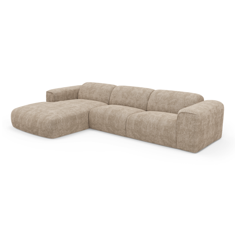 Kampinė sofa NOVA – smėlio spalva