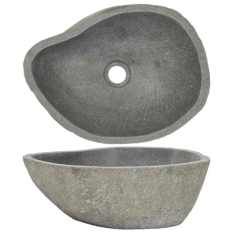 vidaXL Praustuvas, (37-46)x(29-36)cm, upės akmuo, ovalo formos vidaXL Praustuvas, (37-46)x(29-36)cm, upės akmuo, ovalo formos