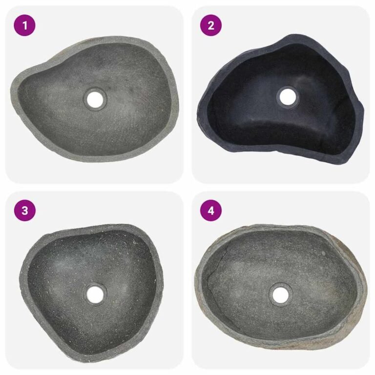 vidaXL Praustuvas, (37-46)x(29-36)cm, upės akmuo, ovalo formos – produkto nuotrauka 6