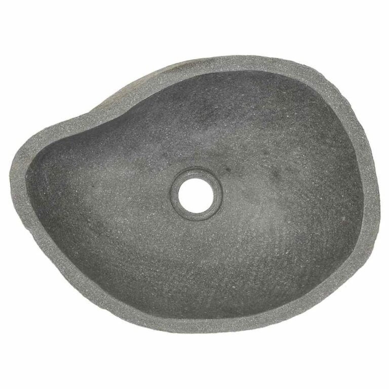vidaXL Praustuvas, (37-46)x(29-36)cm, upės akmuo, ovalo formos – produkto nuotrauka 7