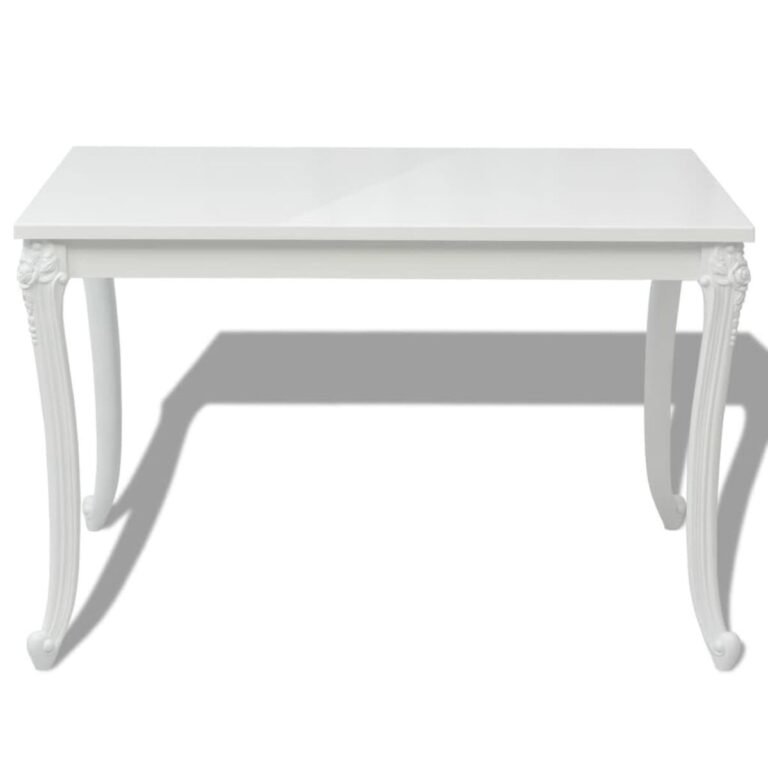Valgomojo stalas – 116×66×76 cm, balta spalva – produkto nuotrauka 3