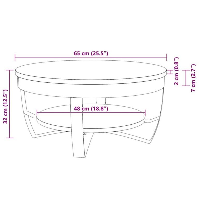 Kavos staliukas – 65×32 cm – produkto nuotrauka 13