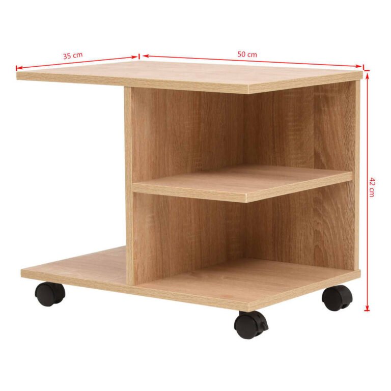 vidaXL Lentyna su ratukais, 50x35x42cm, ąžuolas – produkto nuotrauka 6