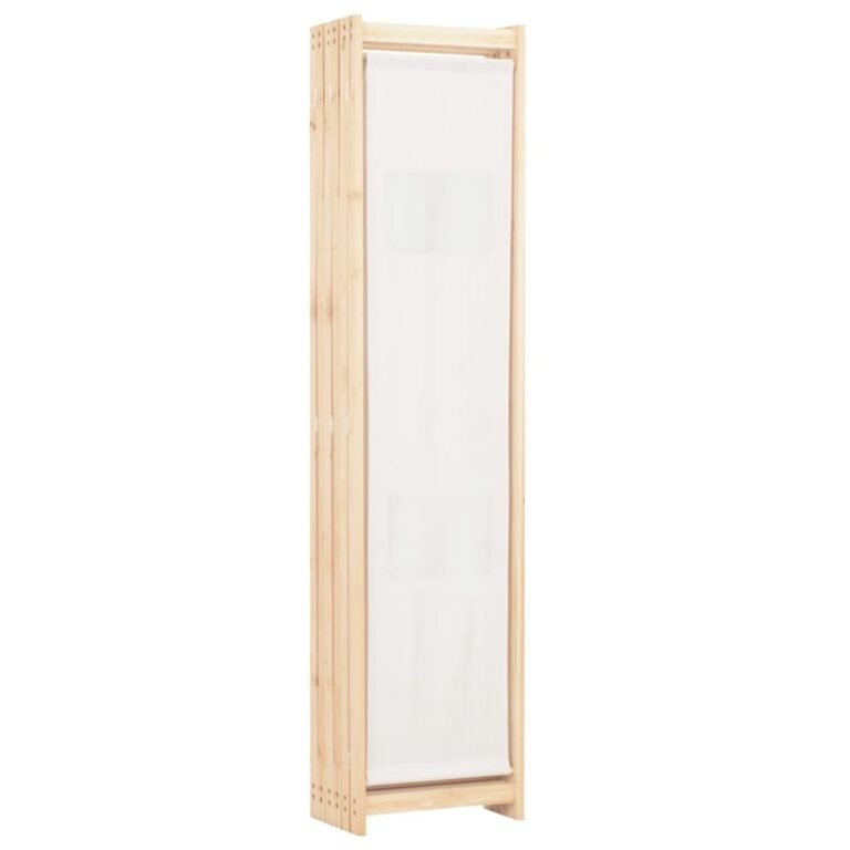 vidaXL Kambario pertvara, 6 d., kreminės sp., 240x170x4cm, audinys – produkto nuotrauka 4