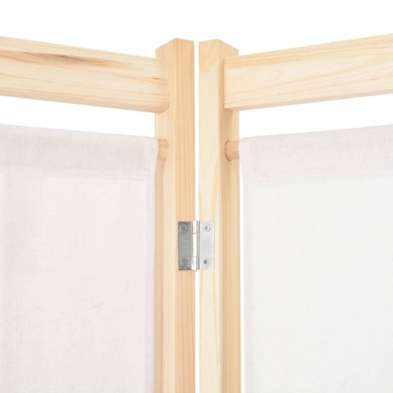 vidaXL Kambario pertvara, 6 d., kreminės sp., 240x170x4cm, audinys – produkto nuotrauka 5