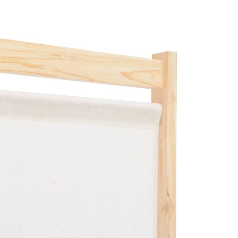 vidaXL Kambario pertvara, 6 d., kreminės sp., 240x170x4cm, audinys – produkto nuotrauka 6
