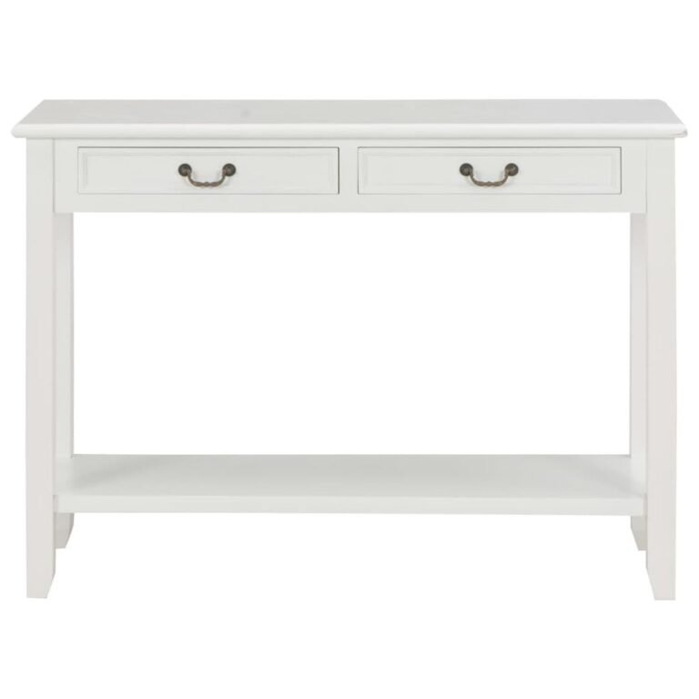Stalas – 110×35×80 cm, balta spalva – produkto nuotrauka 2