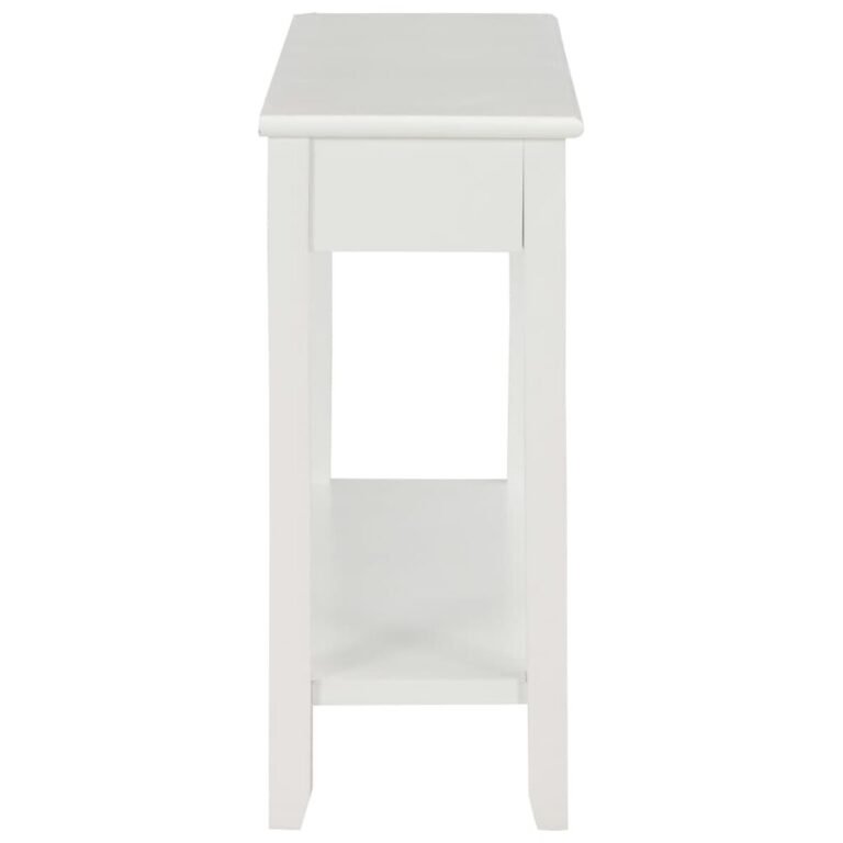 Stalas – 110×35×80 cm, balta spalva – produkto nuotrauka 3