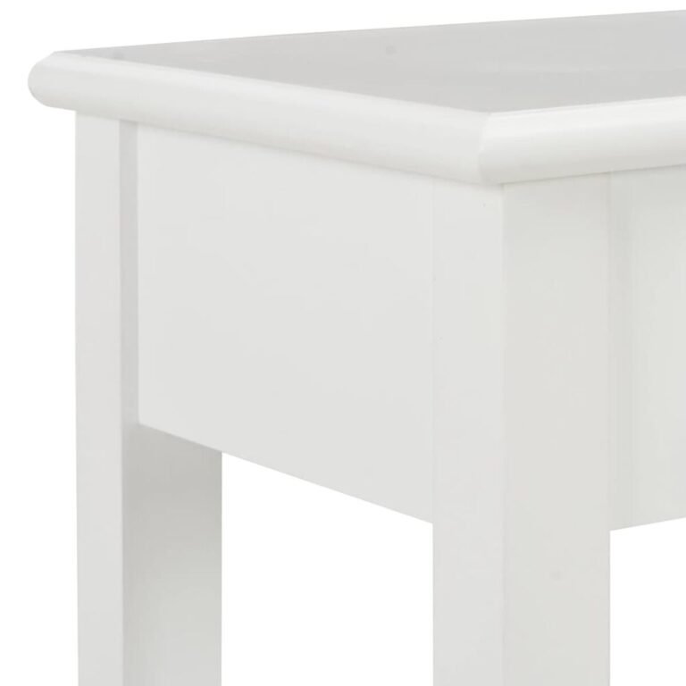 Stalas – 110×35×80 cm, balta spalva – produkto nuotrauka 4