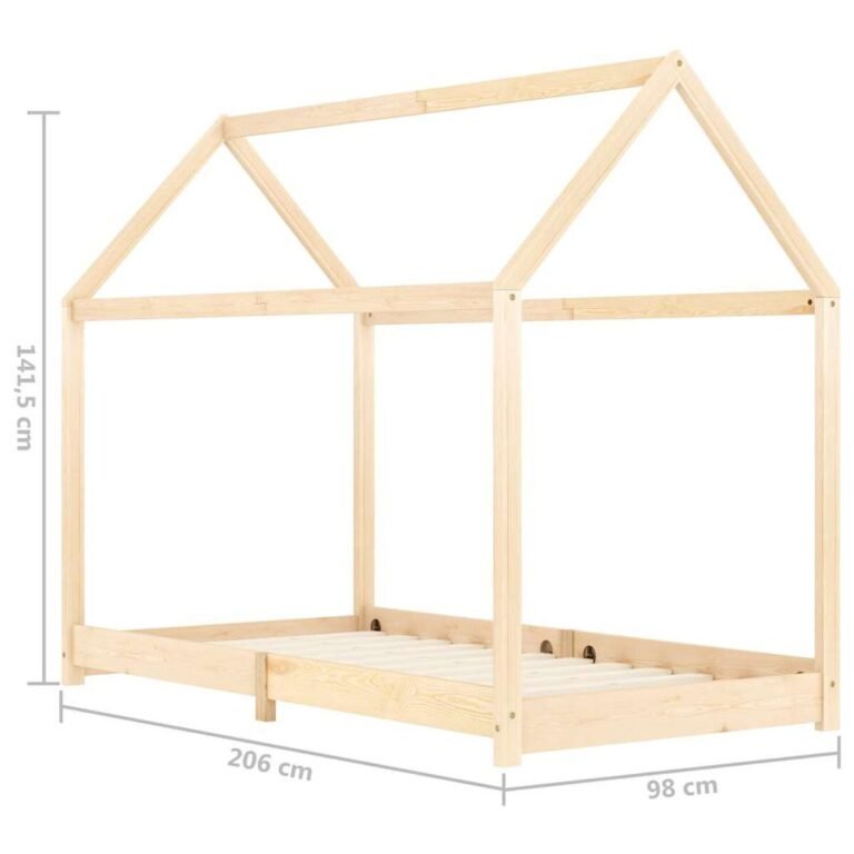 vidaXL Vaikiškos lovos rėmas, 90x200cm, pušies medienos masyvas – produkto nuotrauka 7