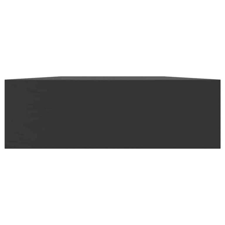 Sieninė lentyna – 80×25×8 cm, juoda spalva – produkto nuotrauka 6
