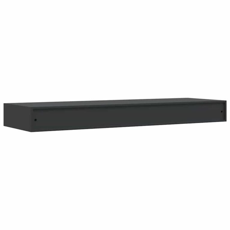 Sieninė lentyna – 80×25×8 cm, juoda spalva – produkto nuotrauka 7