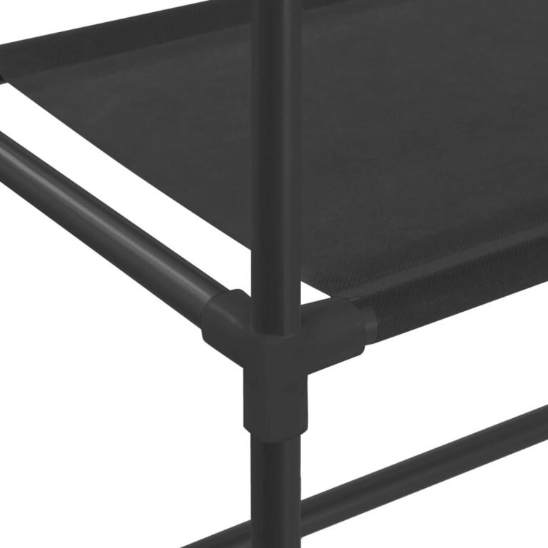 vidaXL Lentyna virš skalbimo mašinos, 3 lentynos, juoda, 69x28x169cm – produkto nuotrauka 7