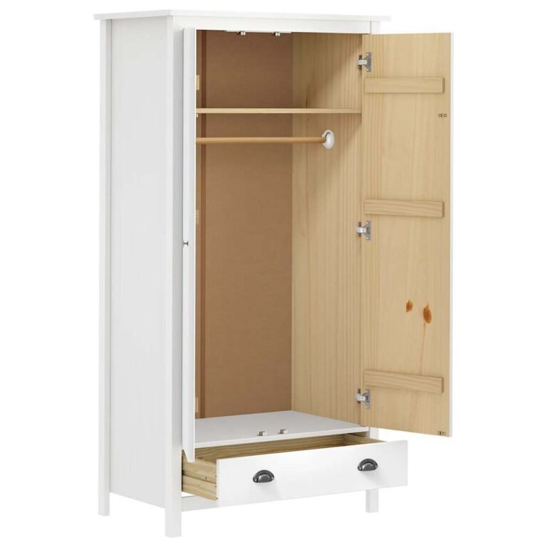 Durys – 89×50×170 cm, balta spalva – produkto nuotrauka 3