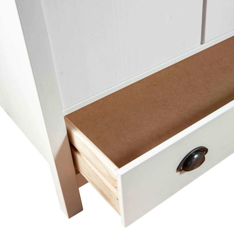 Durys – 89×50×170 cm, balta spalva – produkto nuotrauka 7
