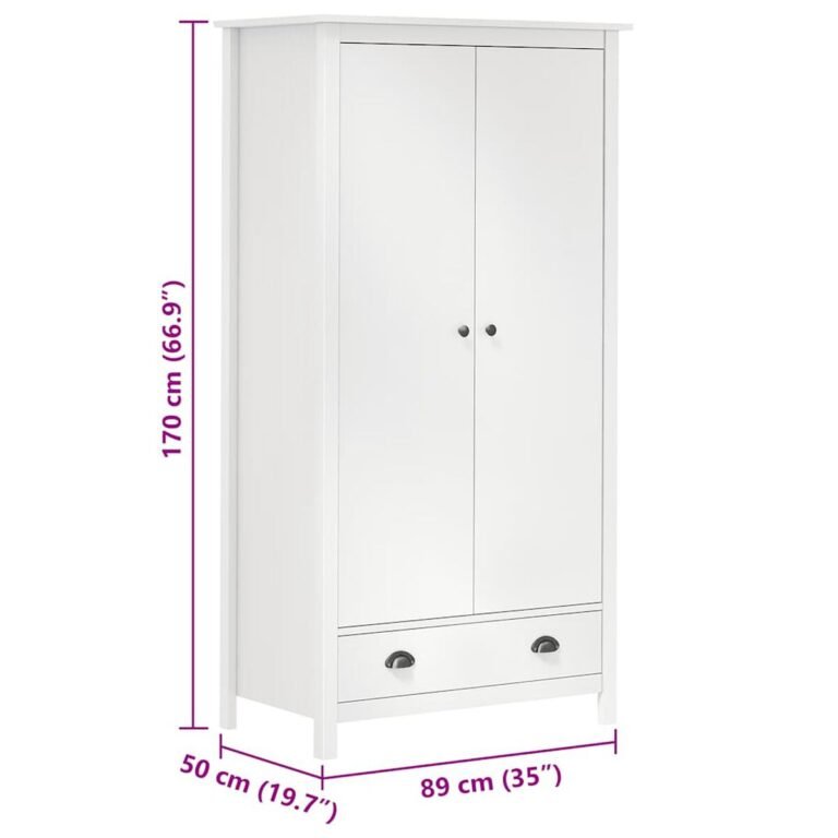 Durys – 89×50×170 cm, balta spalva – produkto nuotrauka 9