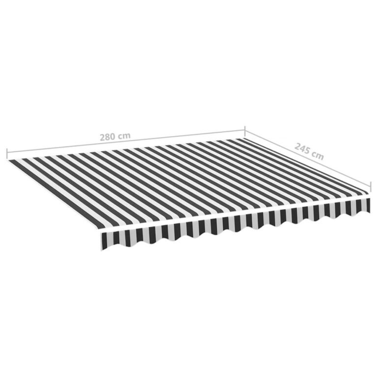 Markizės pakaitinis audinys – 300×250 cm, antracito spalva – produkto nuotrauka 6