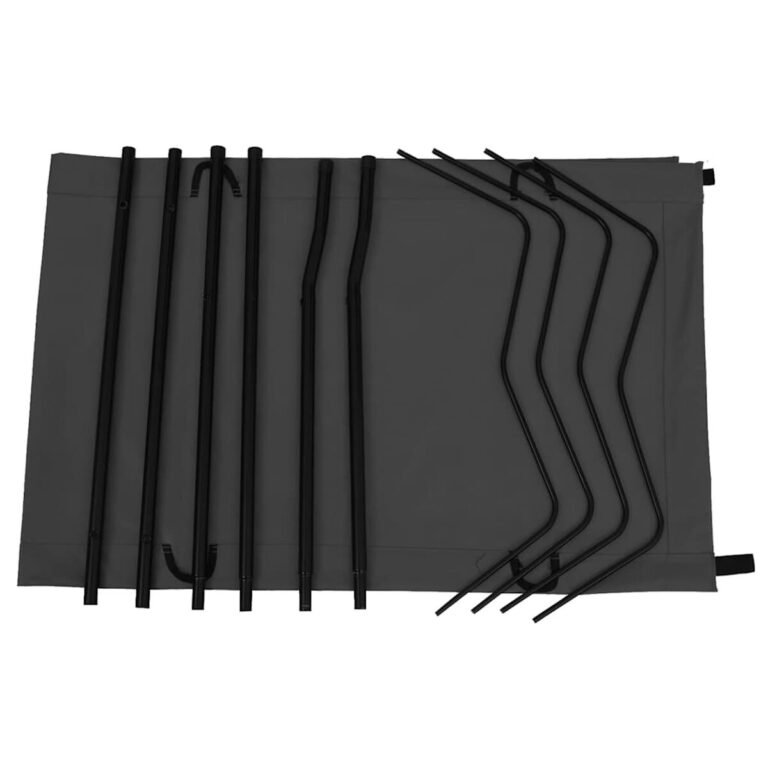 vidaXL Stovyklavimo gultas, juodas, 180x60x19cm, audinys ir plienas – produkto nuotrauka 3