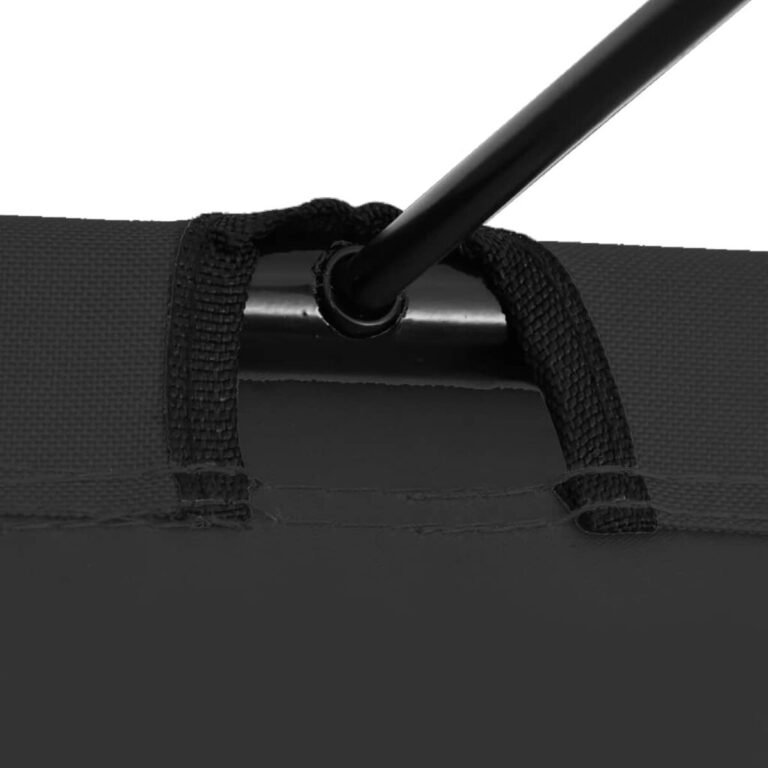 vidaXL Stovyklavimo gultas, juodas, 180x60x19cm, audinys ir plienas – produkto nuotrauka 4
