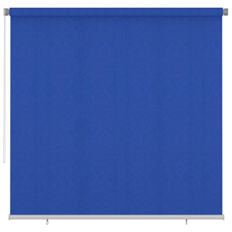 vidaXL Lauko roletas, 245 (plotis) x 230 (aukštis) cm, mėlynos spalvos, HDPE