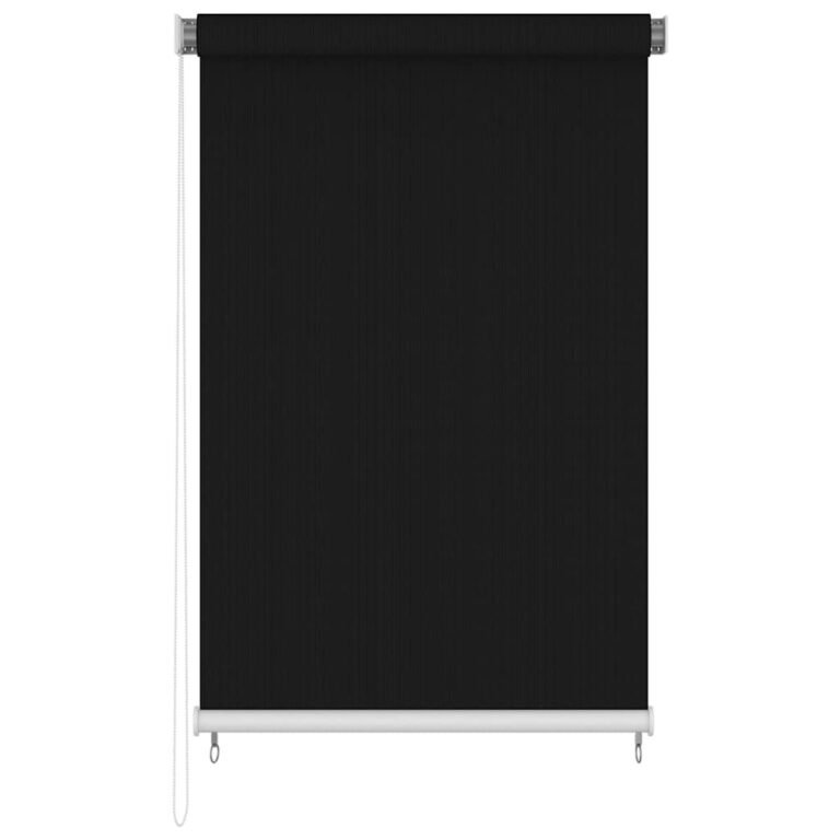 vidaXL Lauko roletas, 145 (plotis) x 230 (aukštis) cm, juodos spalvos