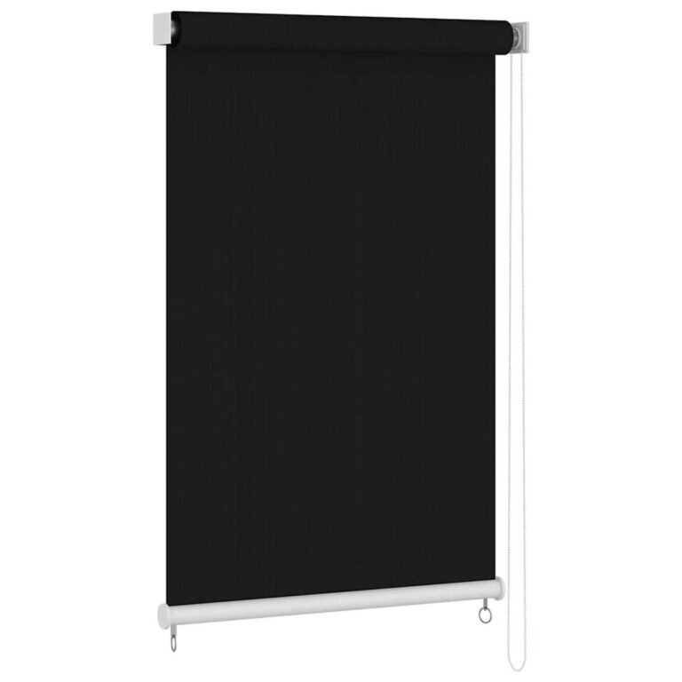 vidaXL Lauko roletas, 145 (plotis) x 230 (aukštis) cm, juodos spalvos – produkto nuotrauka 2
