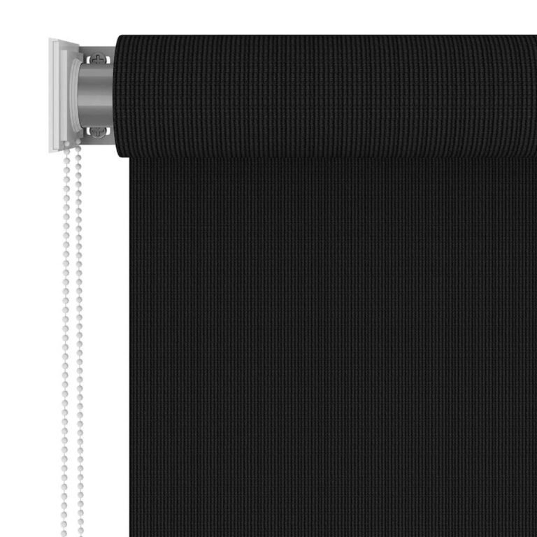 vidaXL Lauko roletas, 145 (plotis) x 230 (aukštis) cm, juodos spalvos – produkto nuotrauka 3