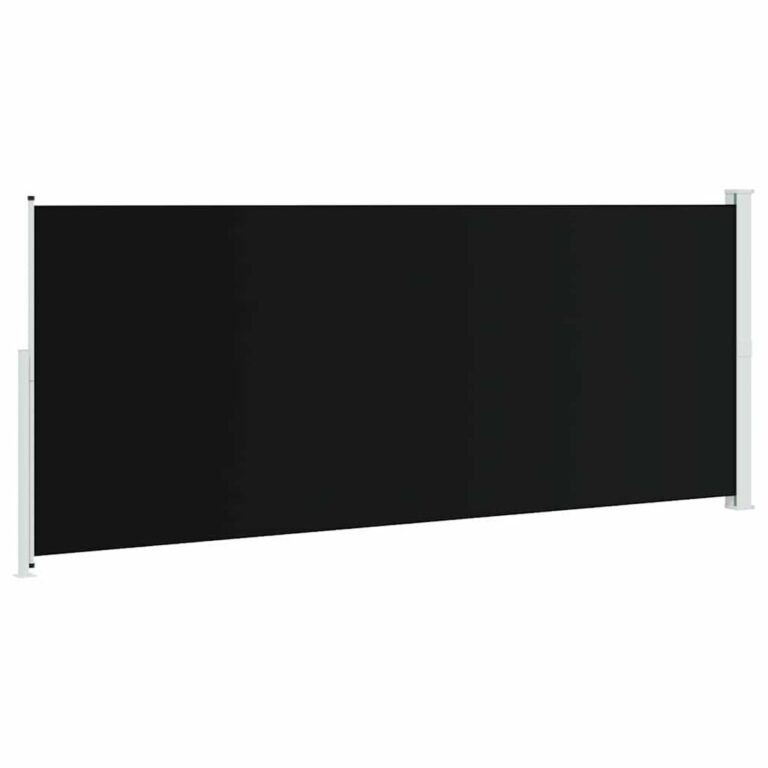 Ištraukiama šoninė markizė – 200×514 cm, juoda spalva – produkto nuotrauka 6